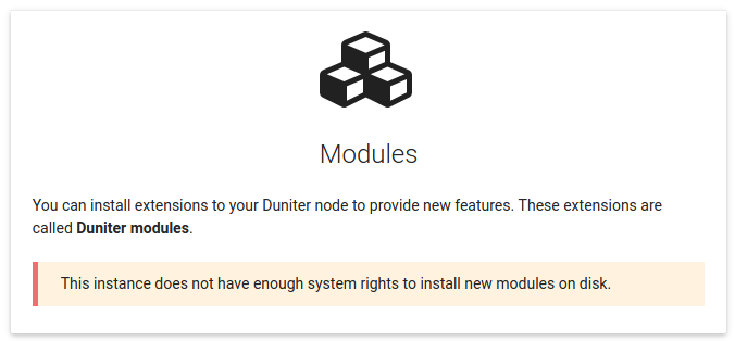 Droits modules Duniter