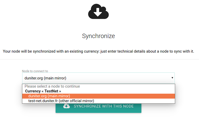 Synchronize a Duniter node