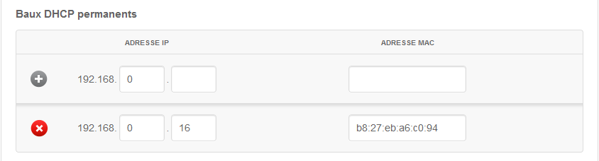 Freebox v5 - Baux DHCP permanents