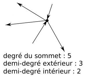 visualisation des degrés d'un sommet